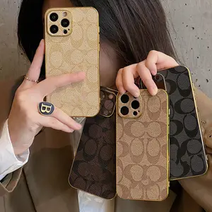Style Leather Phone Case for iPhone 17,16,15,14,13,12,11 Pro Max Series - Shockproof, Anti-Scratch Protective Cover with Fashion Camera Protection