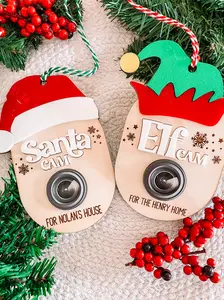 Santa Cam Christmas Ornament - Elf Cam Personalized Ornament - Elf Watch Surveillance - Christmas Magic Ornament - Camera - Custom Name