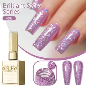 1PC 15ML Nail Art Burst Purple Bright Stars 03 Crushed Glitter Glitter Gel Nail Art High Saturation Color Fashion LED Light Therapy Nail Art Long-lasting and strong without damaging nails Salon Women's Nail Art Tools