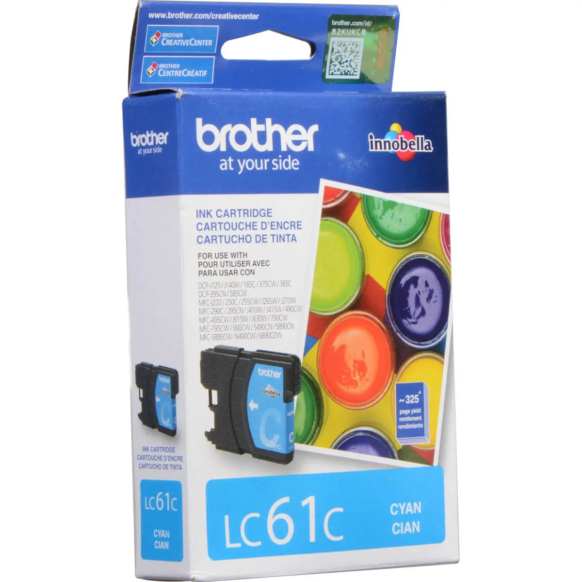 Brother LC61C Innobella Standard Yield Cyan Color Ink Cartridge (Approximatly 325 Pages)