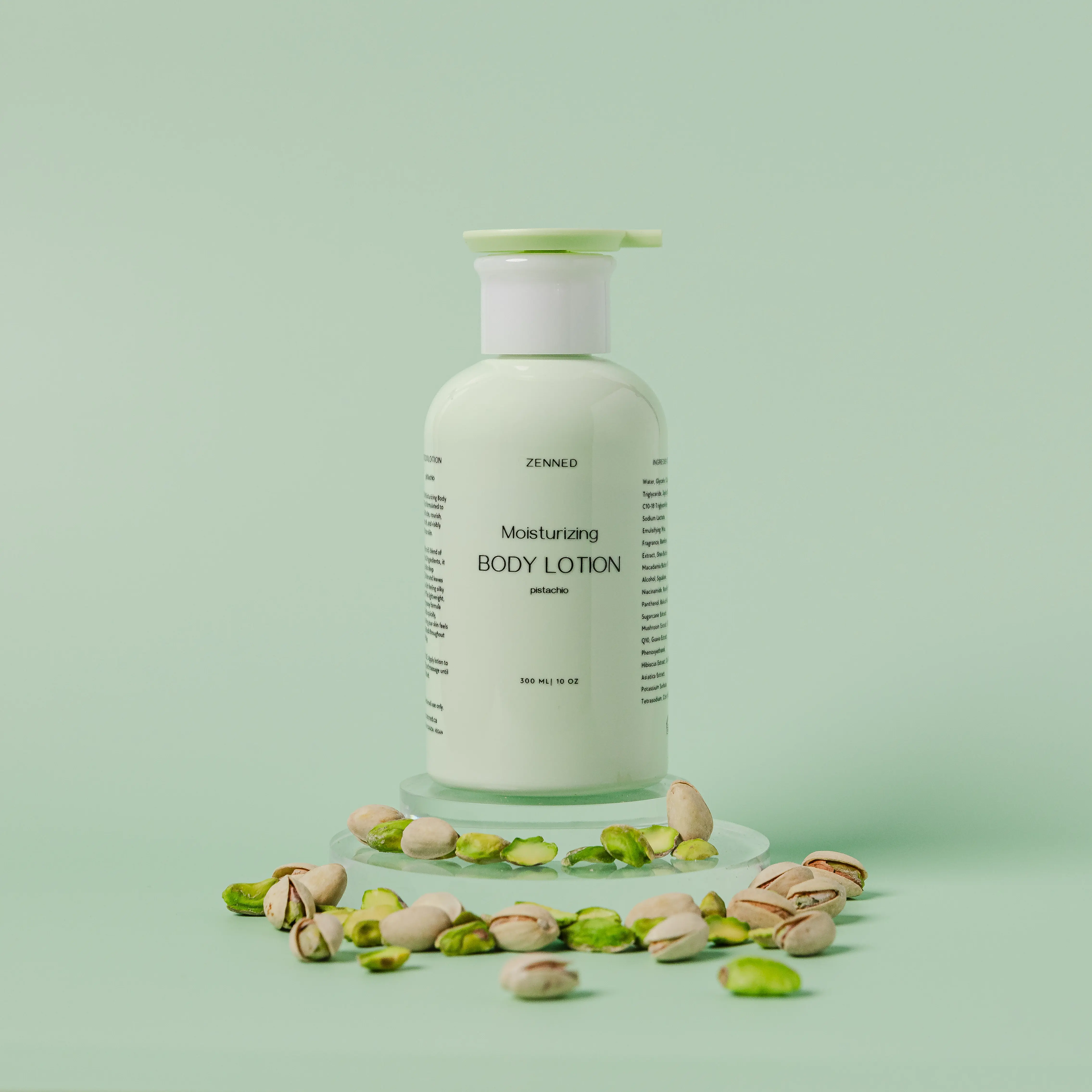 Pistachio Scented Hydrating Body Lotion for Deep Lasting Moisture with Niacinamide and Squalane for All Skin Types, Single Item, Moisturizing, Creamy Lotion, Deep Moisture, Rich Butters, Shea, Body Care, Moisturizers, Glycerin, Adults, Nutty, Dryness, Moi