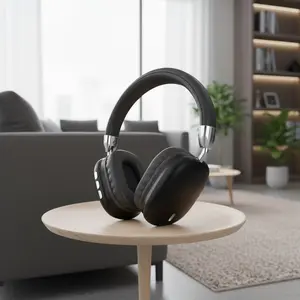 New Upgrade Smart Headphones, Bluetooth 5.3 ,Type-C Charging Headphone, Comfort Headphones with Hi-Fi Audio, Over Ear Wireless Headphone with Mic,Long Battery Life,Lightweight Foldable Design Clear Silicone Anti-Scratch Ear Cup Cover