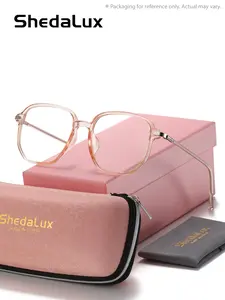 ShedaLux Exquisite Elegant Full Frame Plano Glasses Studying Square Frame Plano Glasses