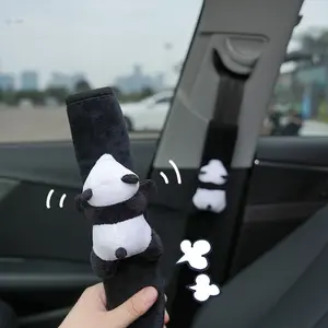 Cute Panda Car Seatbelt Shoulder Pad, Anti-Choking Protection Cover, Automotive Safety Strap Protector, 1pcs, Comfortable and Durable, Car Interior Decorative, Boujee Car Accessories, Car Interior Accessory, Car Interior Decoration