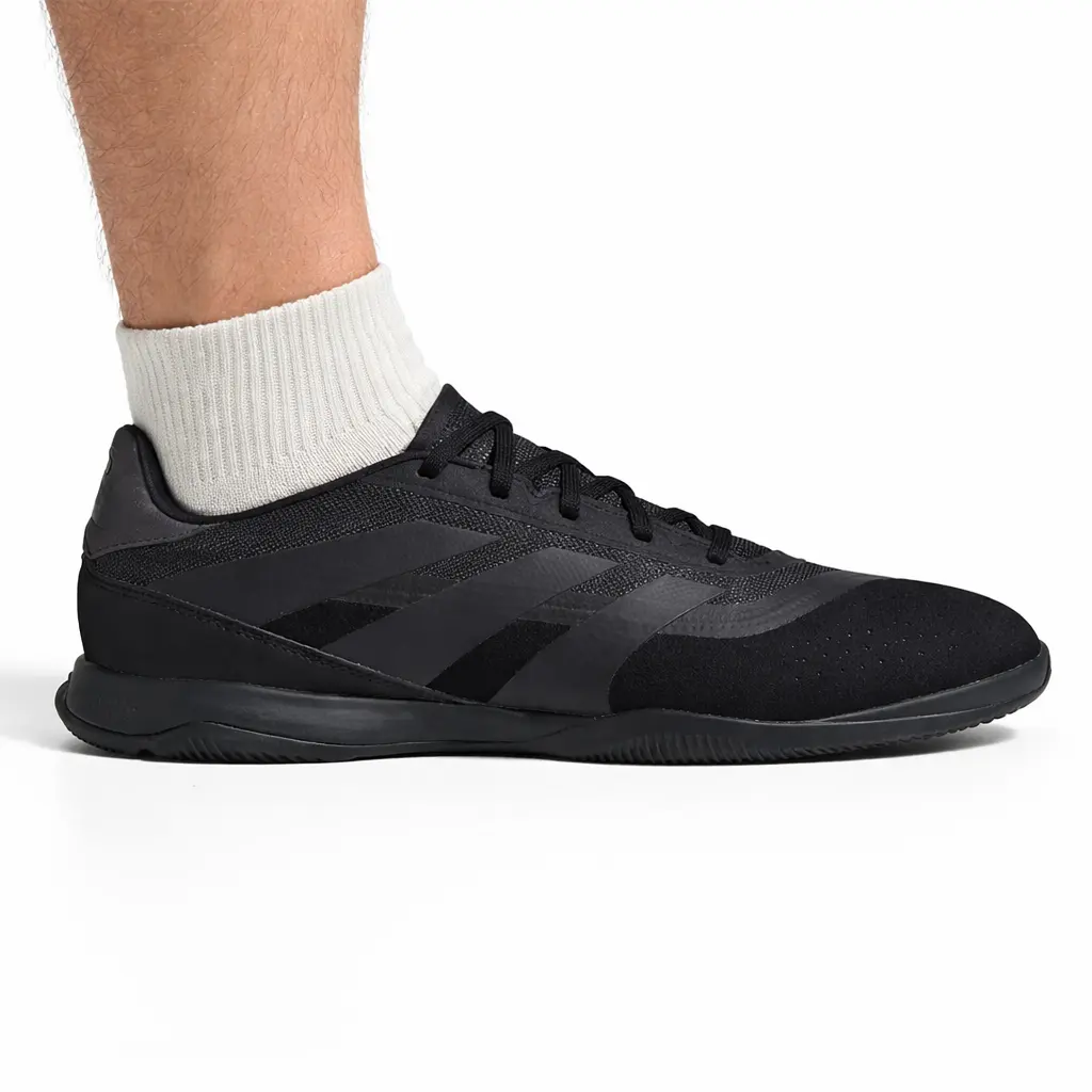 Adidas Men's Black Predator League IN Nightstrike Futsal Shoes - Indoor Soccer Sneakers with Ball Control, Locked-In Fit, Low-Cut Design, Style IG5457 (No Box), Predator Look
