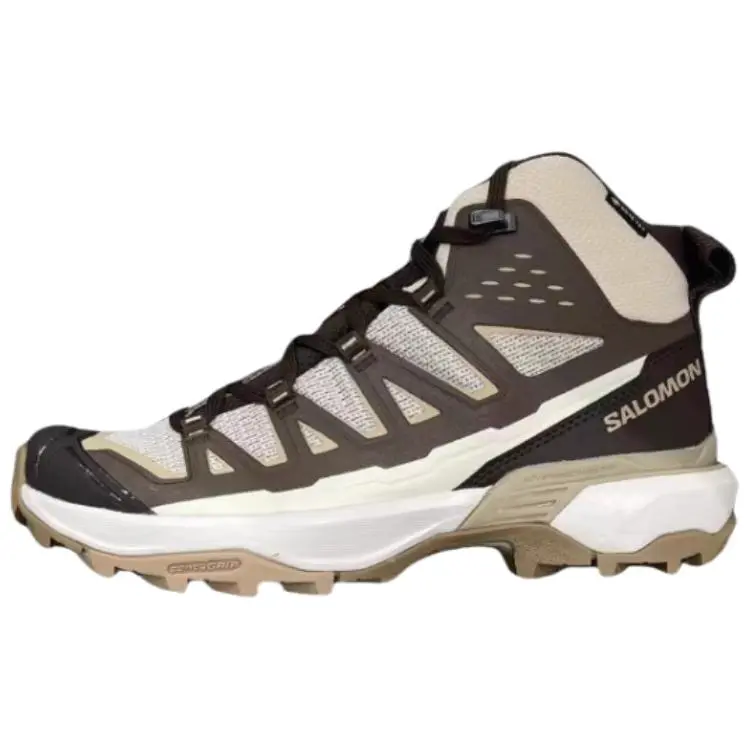 Women's Salomon X Ultra 360 Edge Mid-Cut GTX Lace-Up Waterproof All-Weather Hiking Boots - House White Official Maison Mihara Shoes for Day Hikes