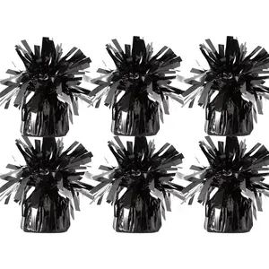 balloon weights are perfect for parties, birthdays, weddings. Each pack includes 6PCS durable weights that easily decorate balloons and elevate any celebration.(Black100g)