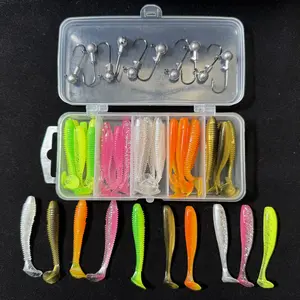 50pcs Fishing Soft Plastic Lures，Soft Fishing Lures.Paddle Tail Swimbaits Soft Plastic Lures Kit for Bass Trout Walleye Crappie hand made finesse system bait jacobs adventure