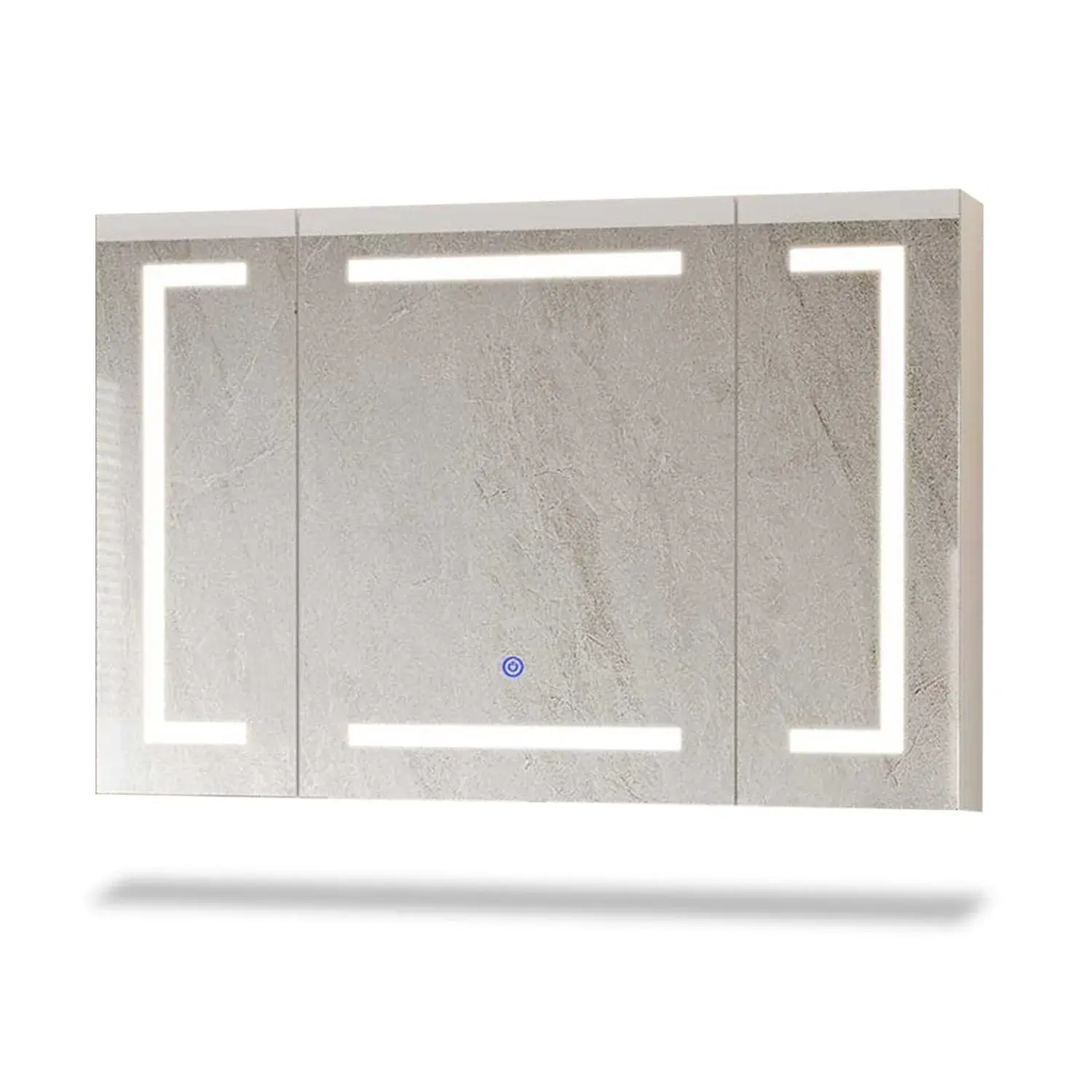 SIKAIC Wall-Mount 3-Door Medicine Cabinet with Mirror - White Indoor Cupboard for Bathroom Upgrade, 39.4x23.6x5.11in, Adjustable Shelves & Dividers, 25 lb Capacity, Aesthetic Organizer, Assembly Required, 25 Pounds