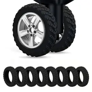 Silicone Luggage Wheel Cover, 8pcs Durable Protective Cover for Luggage Wheel, Suitable for Travel, Off-road, Hiking, Travel Essentials, Travel Accessories