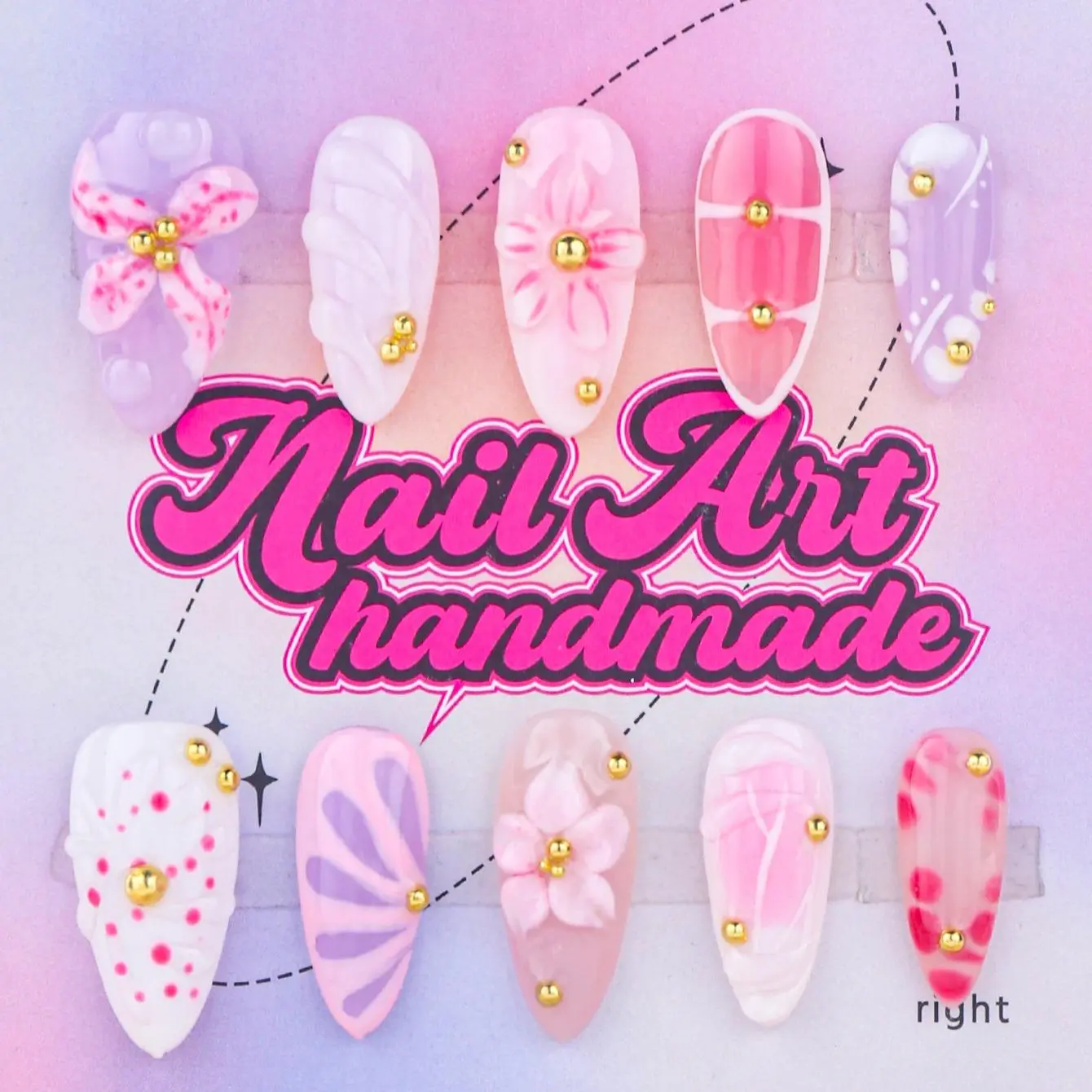 White powder polka dot