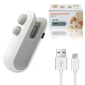 Portable Food Sealer for Snacks & Bags - Handheld Vacuum Sealer to Keep Food Fresh Longer - Easy to Use USB Rechargeable Tool for Kitchen & Travel