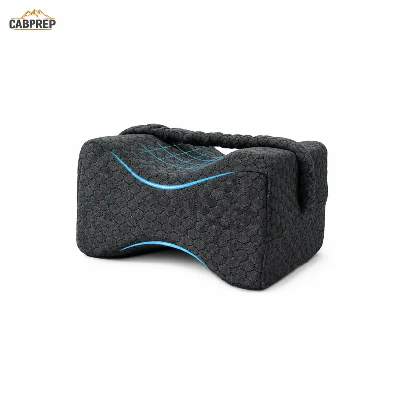 Cabprep Memory Foam Knee Pillow for Side Sleepers – Leg & Knee Support for Truck Bunk | Back, Hip & Sciatica Relief | OTR Sleeper Cab Essential