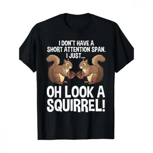 Funny ADHD Squirrel Design T-Shirt for Men Women Chipmunk Pet Lovers