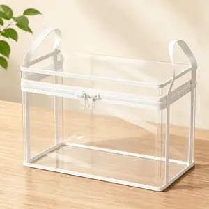 Premium Thick Plastic Storage Container, Large Clear Design With Hinged Lid, Heavy-Duty & Long Lasting Organizer For Multi-Scene Household And Outdoor Application