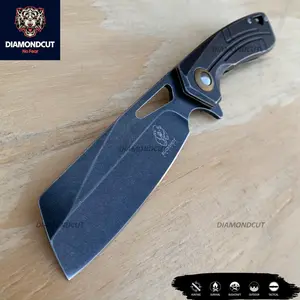 8" Tactical Cleaver Pocket Folding Knife Outdoor Camping Hunting Durable 3cr13 EDC Folding Knife Compact, Razor Sharp Edge, Versatile