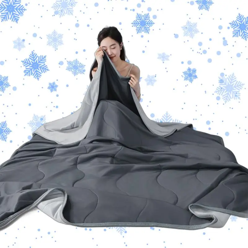 Cooling Blanket, 1 Count Soft Comfortable Cooling Blanket, Air Conditioned Room Blanket, Washable Bedding Supplies for Home Office Travel