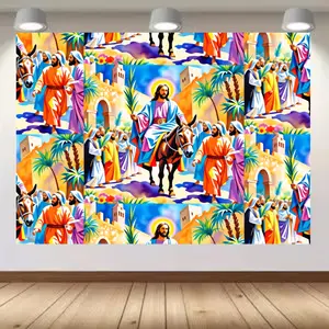 1pc 2D Flat Vibrant Autumn Harvest Banner - Durable Polyester, Easy-Hang Design, Cartoon Farmer & Pumpkin Maple Leaf Pattern, Perfect for Fall Home Decor, Party Wall Art, and Thanksgiving Celebration