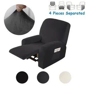 4pc/set Silver Fox Fur Elastic Chair Covers, Fits Zg Single Seat, Durable Fabric, Easy Installation & Cleaning, Home Decor Modern Style