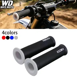 WD NICE MOTO  7/8" 22mm Motorcycle Grips, Rubber Gel Hand Grip, Non-Slip Comfort Control, Universal Fit for Dirt Pit Bike Motocross