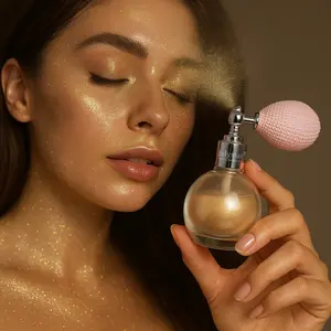 Waterproof Liquid Highlighter Foundation Spray, Long-Lasting Gloss, Easy Application, Suitable for Face & Body, Perfect for Dates & Parties, Glitter Highlighter, Glow Seeker Highlighter