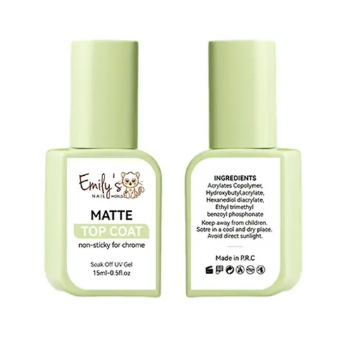 Matte Top Coat 15ml (Non-sticky for Chorme)