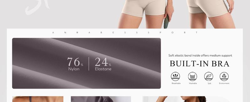 ANRABESS Women Workout Sets Build in Bra 2 Piece Outfits Tank Tops Tummy Control Shorts Yoga Gym Active Wear Clothing Set