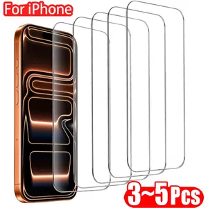Tempered Glass For iPhone 17 16 15 14 13 12 11 Pro Max Plus XR Oleophobic Coating Screen Protector Protective Glass Film