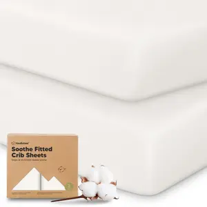 KeaBabies 2-Pack Organic Crib Sheets for Boys, Girls - 52x28 Fitted Crib Mattress Sheet Neutral, Breathable Jersey Cotton Cover for Baby Bed, Toddler Mattress, Soft & Cute Prints