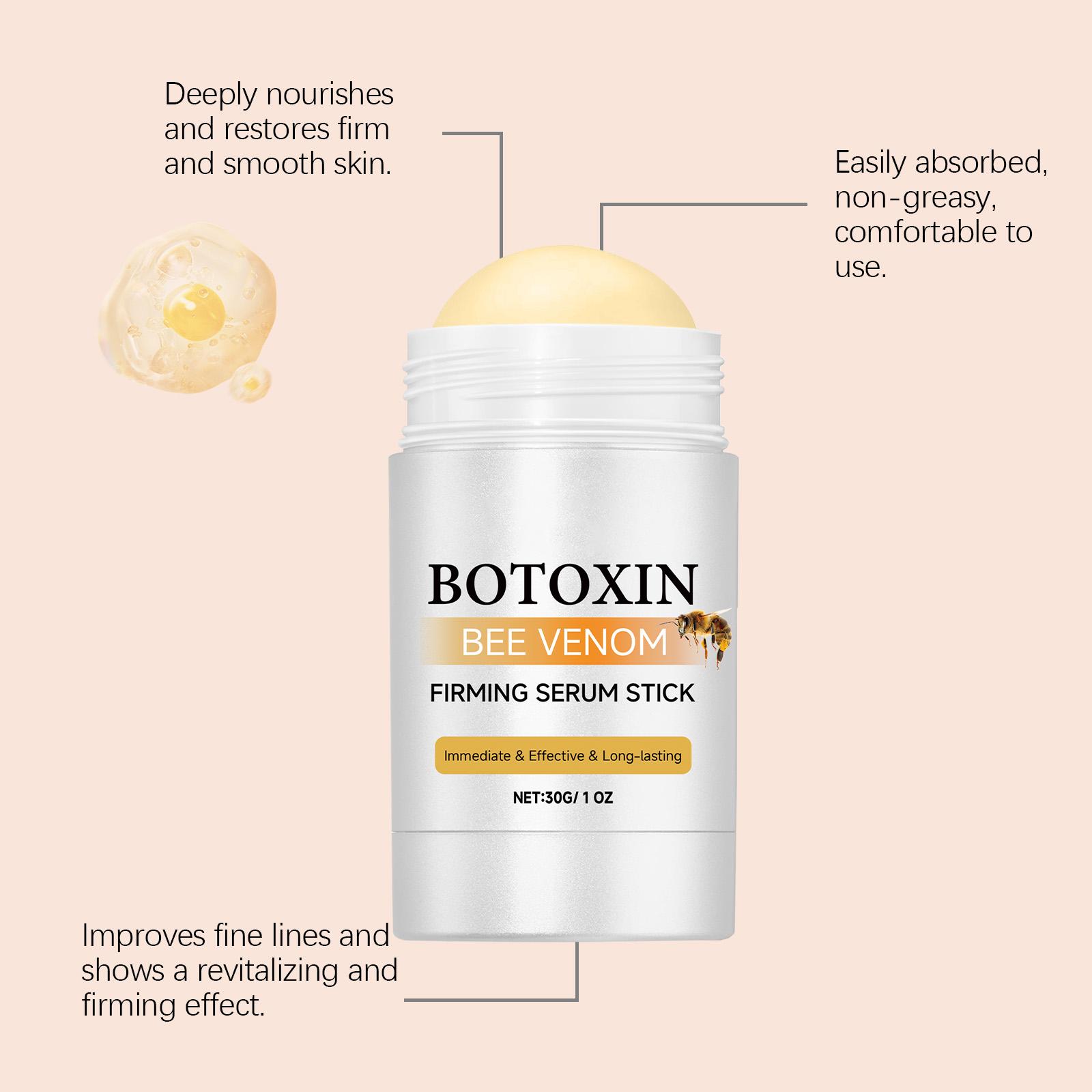 Bee Venom Skin Care Stick, Gentle Hydrating & Moisturizing Balm for Face & Neck, Skin Conditioning Care Stick for Soft Smooth Skin & Natural Contour Appearance, Suitable for Daily Facial & Body Use