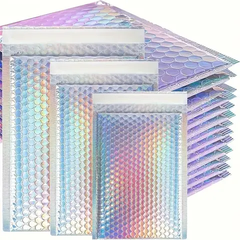 Waterproof Poly Bubble Mailer, Waterproof Polymailers, 30/50pcs Self Seal Envelope, Mailing Envelopes, Bubble Mailer for Small Business, Office, Home Use