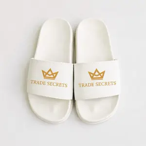 Trade Secrets Slides - White Comfortable Slippers.