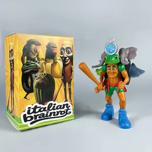 Italian Brainrot Fusion Figure - DIY Tralalero Tralala & Tung Tung Sahur Meme Toy, Large Combination Version, Desk Decor Toy Gift for Kids & Adults, Christmas gift,Birthday Present, Action Figures