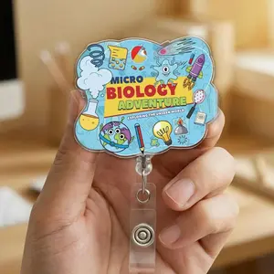 Lab Story Lab Week 2026 Badge Reel, Medical Lab Professional Retractable ID Holder, Lab Tech Gift PZS