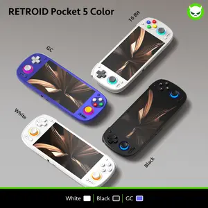 Retroid Pocket 5【Ready to Use】SD865【Buy 1 Get 1 Multi-Port Adapter+1 8K HDMI Cable+1 Type-C Cable】5.5 Inch OLED Screen 1080P Android 13 5000mAh Adreno 8GB LPDDR4x Wi-Fi 650 Gift Package