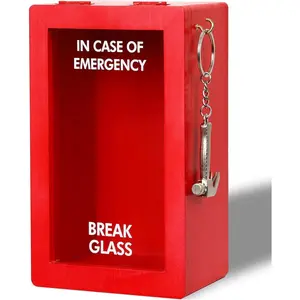 Interesting Emergency Box with Hammer (Large Size), Open the Emergency Box in Case of Emergency, Personalized Unique Gift for Men and Women, Office Desk Decoration, Random Items, White Elephant Gift for Friends, Colleagues, and Family Members