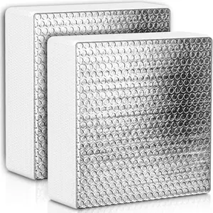 RV Vent Insulator 14″X14″X3″, 2 Piece Universal RV Skylight Cover with Reflective Surface, Skylight Shade Energy Savings Sunroof Fits for 14 Inch X 14 Inch Rv/Camper Vents
