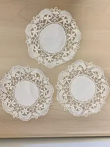 Set of 3 cutwork doilies