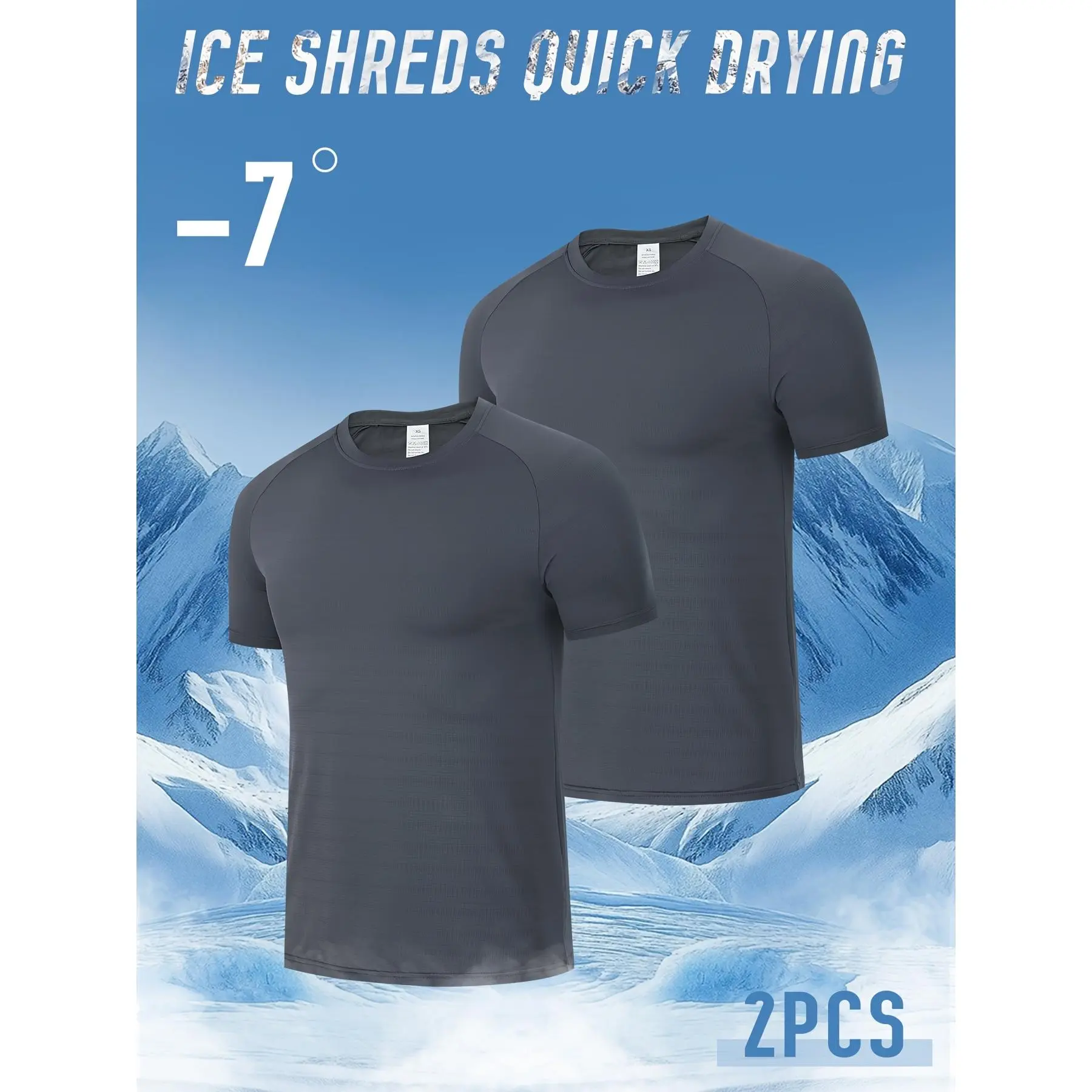 2PCS Grey (Round Neck)