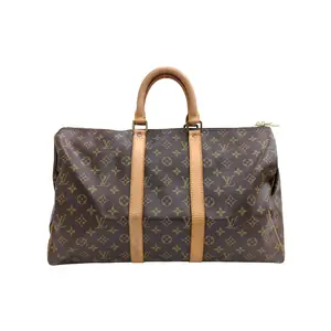 Pre-owned Louis Vuitton coated canvas Shoulder Bags Monogram Canvas Keepall 45 Boston Travel Bag SP1911 (2260002805388)