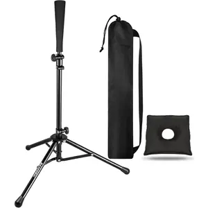 Batting Tee Baseball Tee,Softball Travel Portable Tee Tripod Stand Rubber Tee for Batting  Practice with Carrying Bag