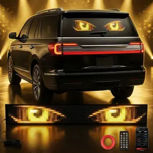 Programmable LED Matrix Screen for Car Rear Window, Flexible USB Pixel Display with App Control, Remote & DIY Text Icons for Room Party Shop Decor