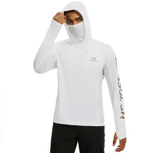 BASSDASH Men’s UPF 50+ Graphic Fishing Hoodie Shirts with Mask UV Long Sleeve Moisture Wicking