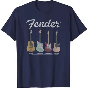 Fender Vintage Guitar Lineup T-Shirt vintage tees AN0