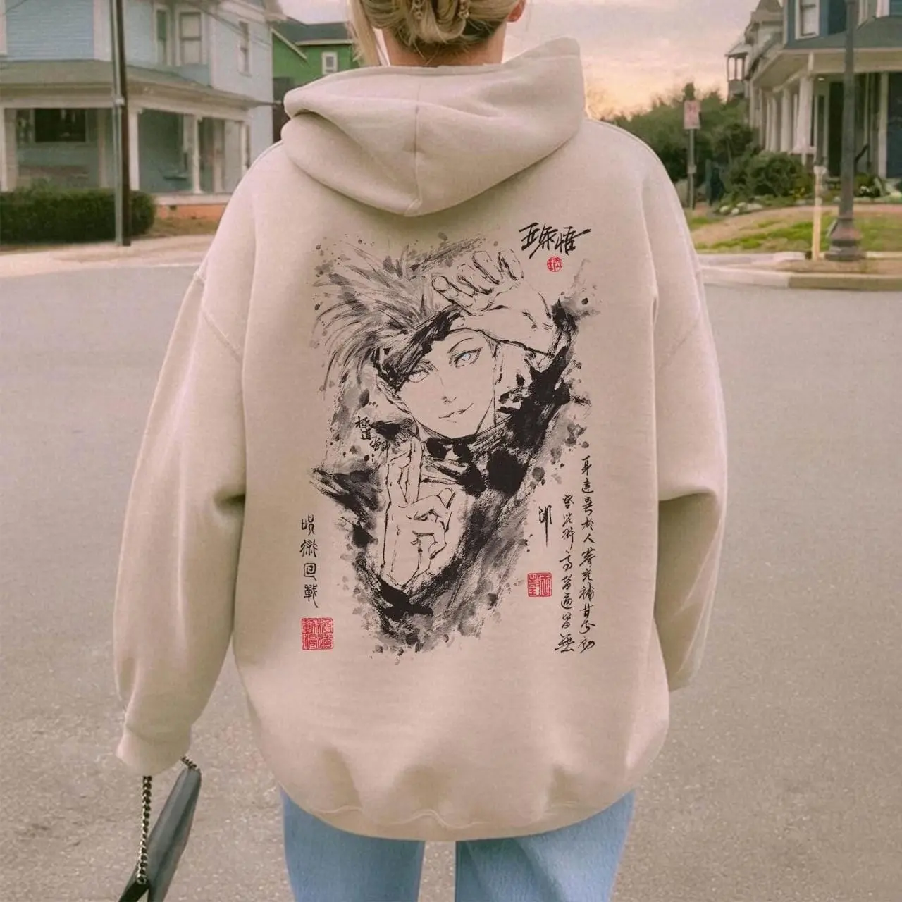 Gojo Satoru Art Hoodie, JJK Unisex Tee, Youth Kids Toddler T-Shirt, Y2K Streetwear Japanese, Gift for Anime Lovers