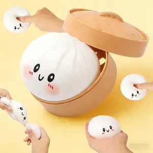 Soft Squishy Stress Ball, Cute Realistic Bun Design, Squeeze Doughball, Perfect for Teens and Adults, Relieve Anxiety and Stress