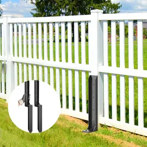 Saker Fence Post Repair Kit Reinforced Super Strong Fixation for Home Use with Additional Screws and Tools