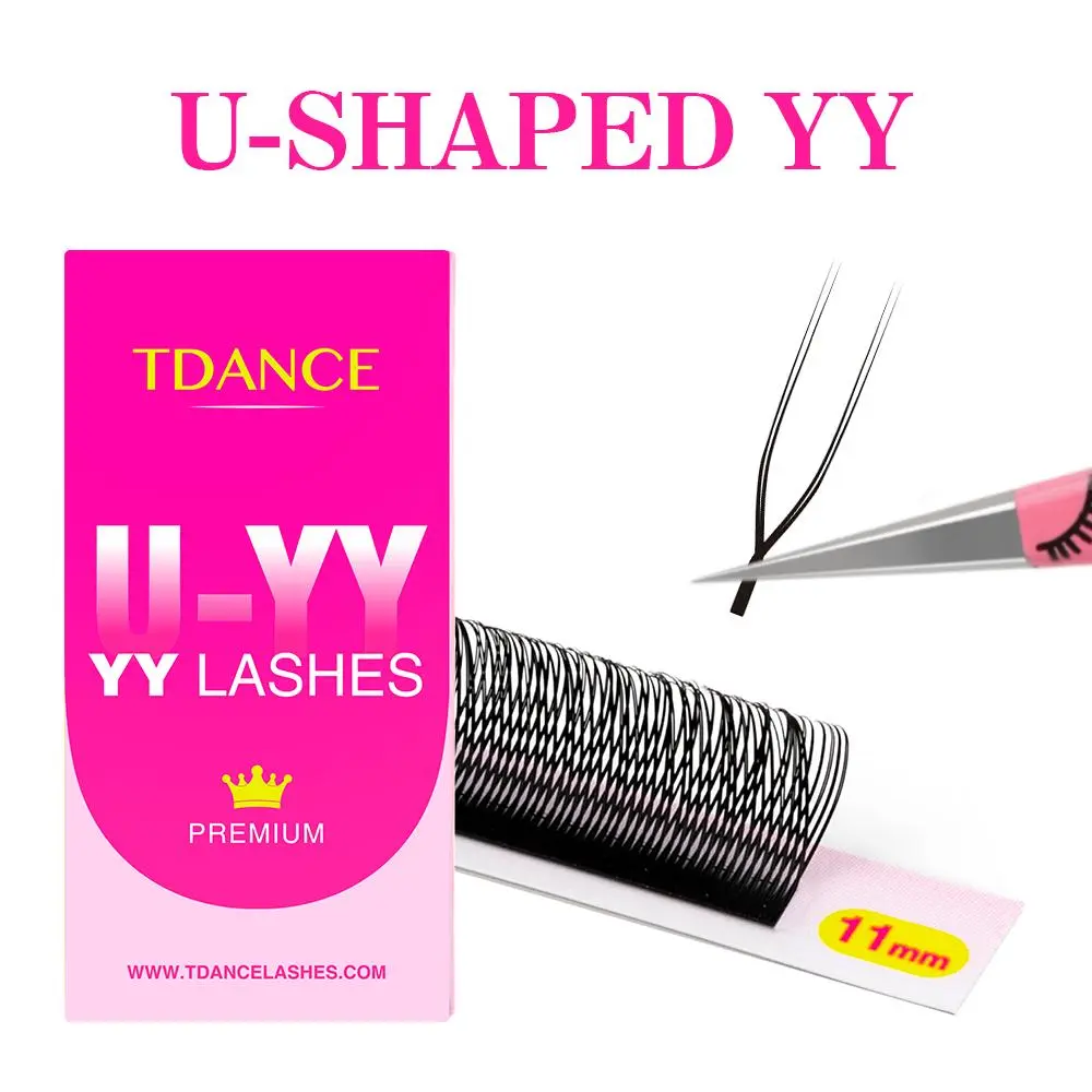 TDANCE U-shaped YY Eyelashes Hand Made Premium PBT BASF YY Dark Brown Faux Eyelash Extension UY False Mink Eye Lashes 2026 New