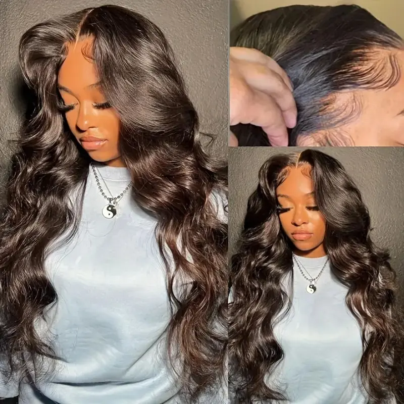 V Part Body Wave Wig, 26 Inch Glueless Synthetic Hair, Beginner Friendly U Part Hairline with 180% Density for Full Volume, Natural Black, Glueless Wigs, Wave Pattern, Easy Contour, U Part Wig, No Leave Out