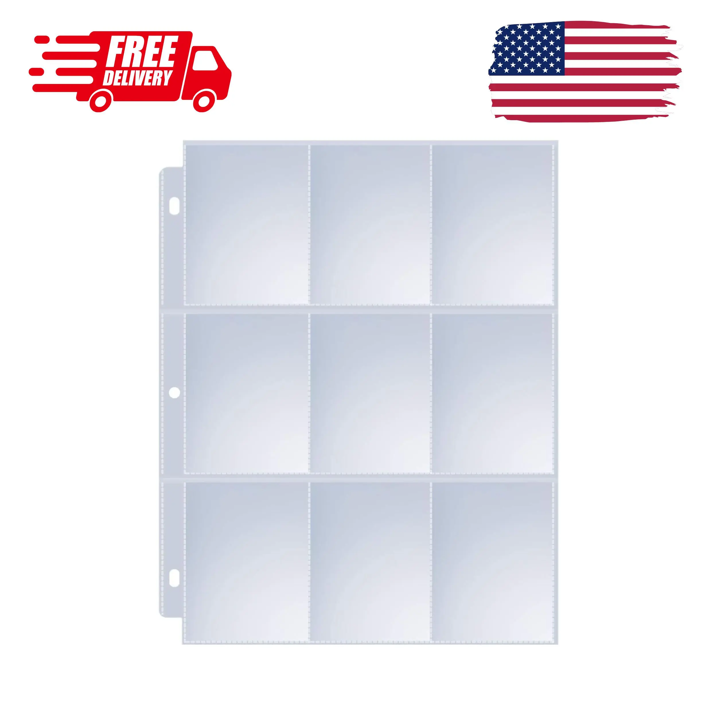 36 Pack 9 Pocket Page Protectors, Trading Card Sleeves for 3 Ring Binder